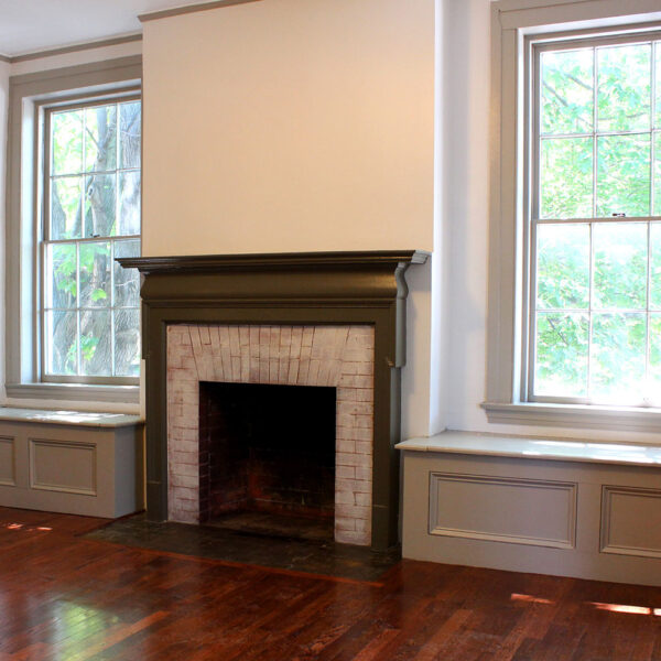 83 Maple Street Historic Merrick Phelps House Interior with original fireplace