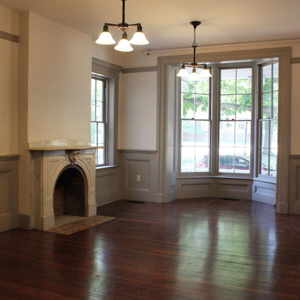 83 Maple Street Historic Merrick Phelps House Interior with original fireplace
