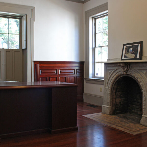 83 Maple Street Historic Merrick Phelps House Interior with fireplace